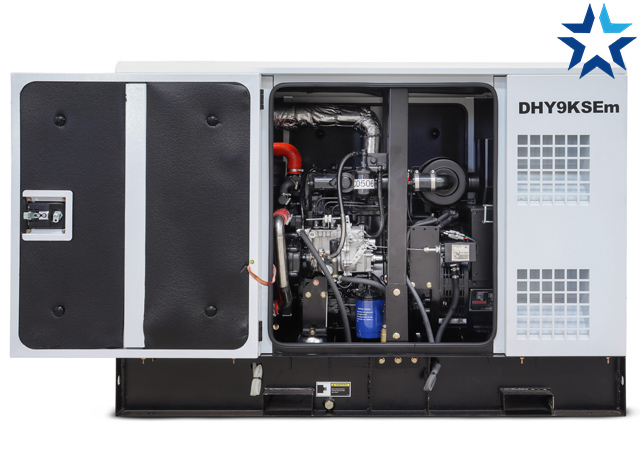 Máy phát điện Diesel Hyundai DHY 9KSEm khi mở 