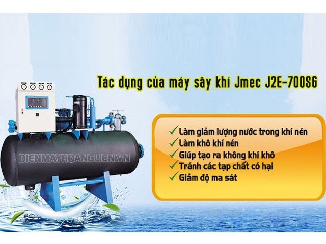 Vai trò và tác dụng của máy sấy khí Jmec J2E-700SG Đài Loan