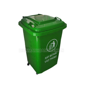 Thùng rác nhựa HDPE 60l bánh xe