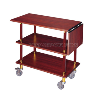 Xe đẩy phục vụ bàn bằng gỗ WY-07
