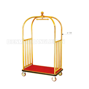 Xe kéo đẩy hành lý inox trong khách sạn