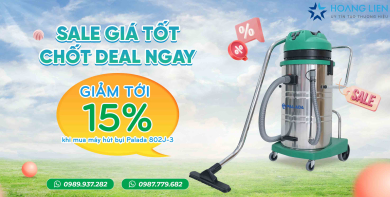 Giảm 15% khi mua máy hút bụi Palada 802J-3