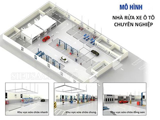 Bản Vẽ Nhà Rửa Xe Ô Tô - Khu Rửa Xe Tối Ưu & Hiện Đại Nhất