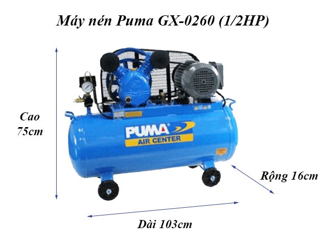 máy khí nén Puma 1/2Hp GX-0260