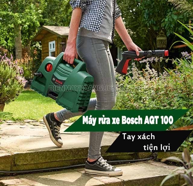 Bosch AQT 100 nhỏ gọn, dễ mang xách khi làm việc 