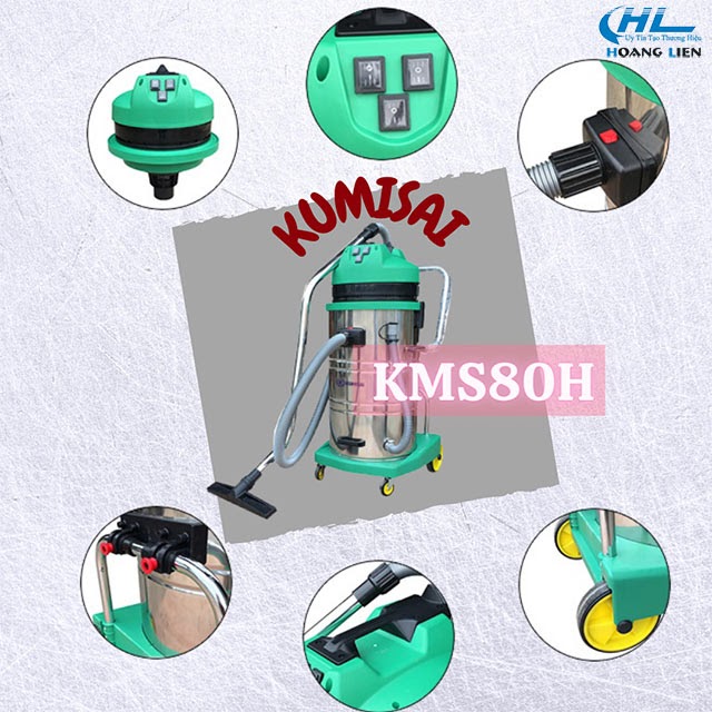 các bộ phận cấu tạo của máy hút bụi Kumisai KMS80