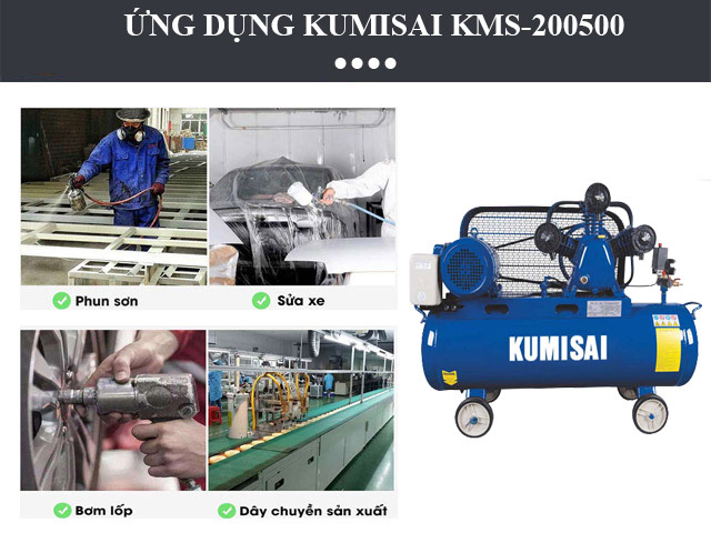 Máy nén khí Kumisai KMS-200500 - Tính ứng dụng cao, thân thiện với môi trường