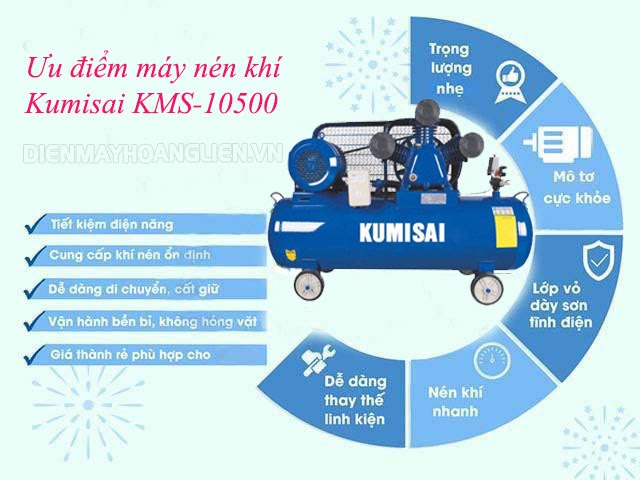 Ưu điểm máy nén hơi Kumisai KMS-10500