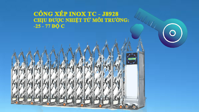 Cổng xếp inox TC-J8928