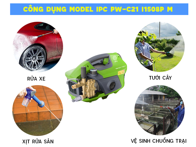 Ứng dụng Máy rửa xe nước lạnh IPC PW-C21 I1508P M