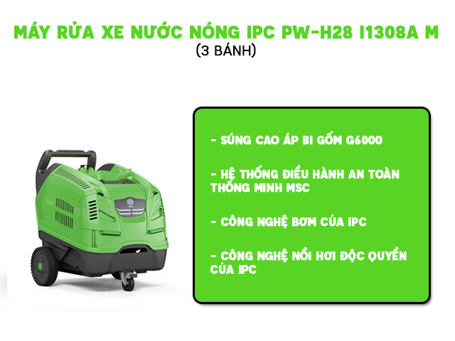 Đặc điểm của Máy rửa xe nước nóng IPC PW-H28/4 I1308A M (3 bánh)