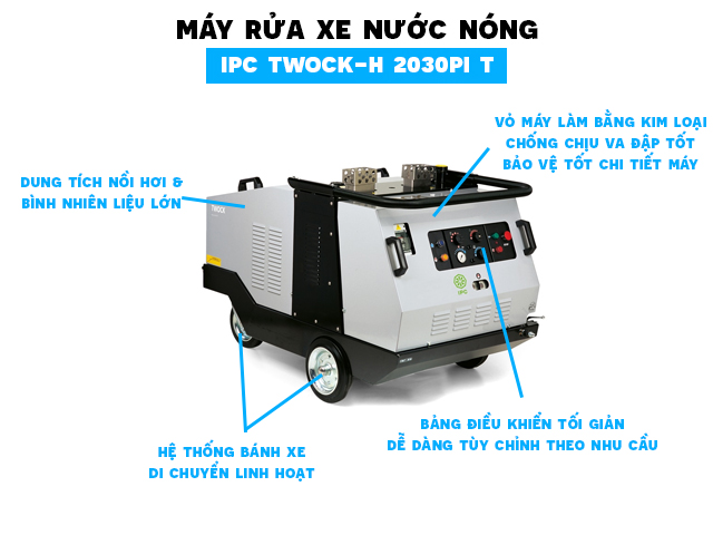 Các ưu điểm nổi bật của Máy rửa xe nước nóng TWOCK-H D2090PI T