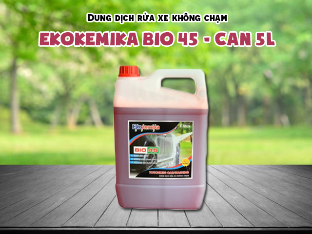 Dung dịch rửa xe không chạm Ekokemika BIO 45 - Can 5L được chế tạo với công thức đặc biệt dành riêng cho thị trường Việt Nam