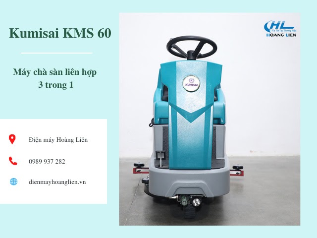 Model máy chà sàn liên hợp ngồi lái Kumisai KMS 60B