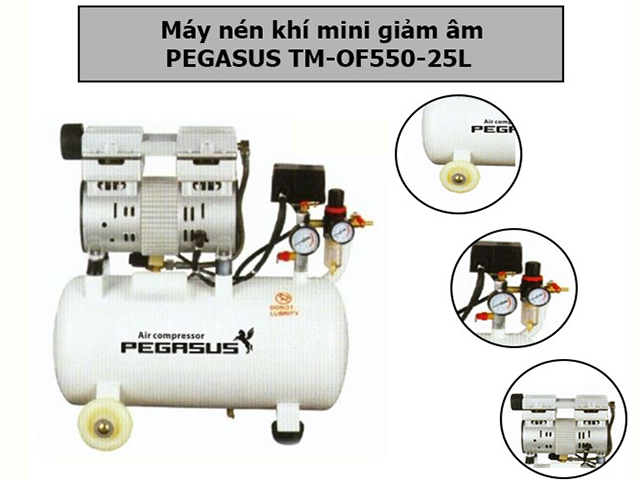 máy nén khí giảm âm Pegasus TM-OF550-25L