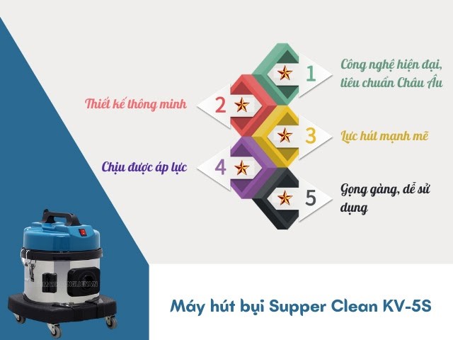 Ưu điểm máy hút bụi công nghiệp mini Supper Clean KV-5S