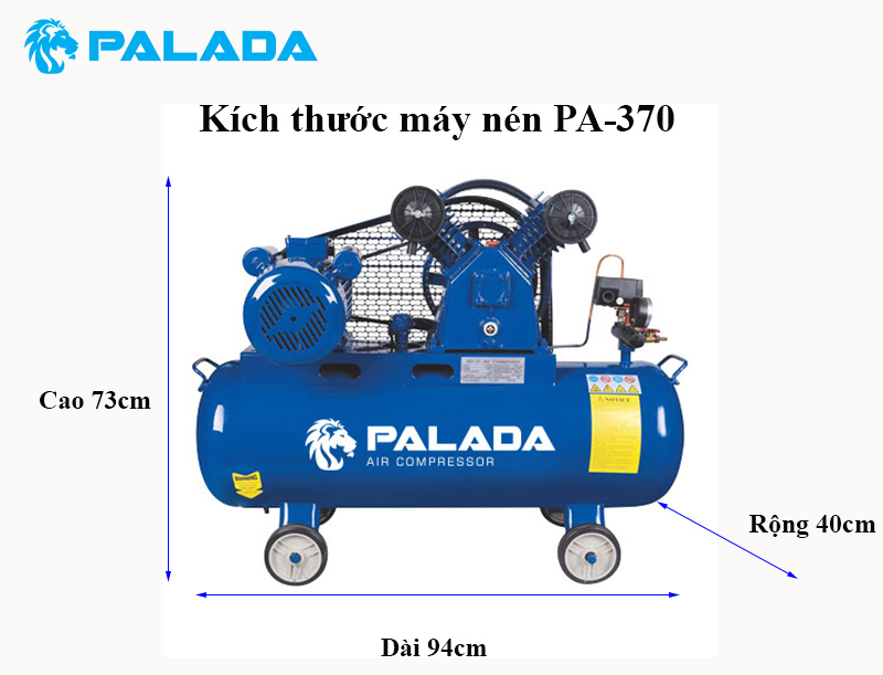 Kích cỡ máy nén khí Palada PA-370