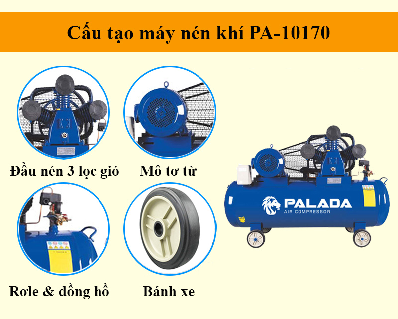 Một số bộ phận cơ bản của máy nén Palada Pa-10170