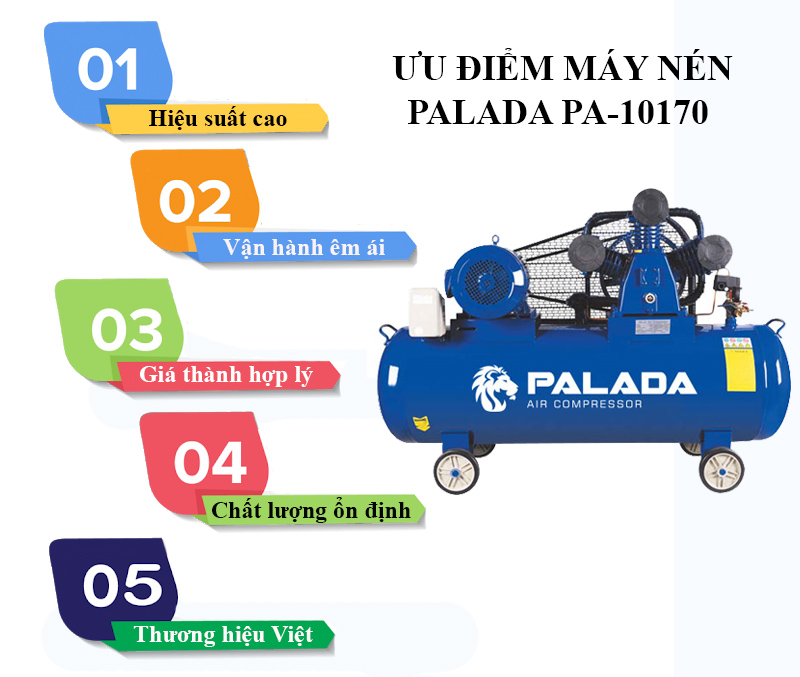 Máy nén Palada PA-10170 thương hiệu Việt nhưng chất lượng cao