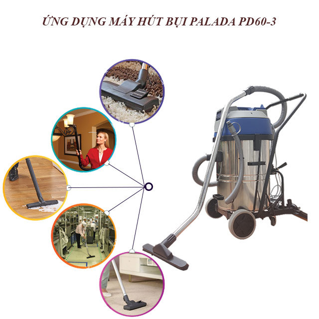 ứng dụng của máy hút bụi công nghiệp PD 60-3