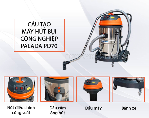 Hình ảnh của máy hút bụi công suất lớn Palada PD70
