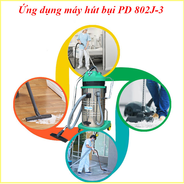 ứng dụng của máy hút bụi nhà xưởng PD 802J-3