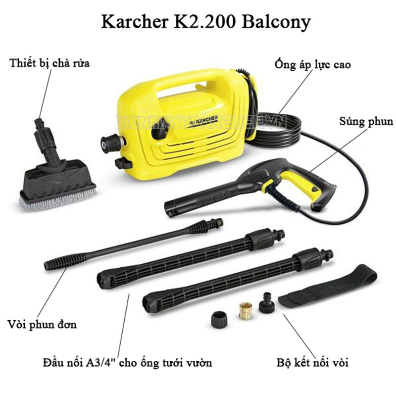 Máy bơm rửa xe Karcher K2.200 Balcony