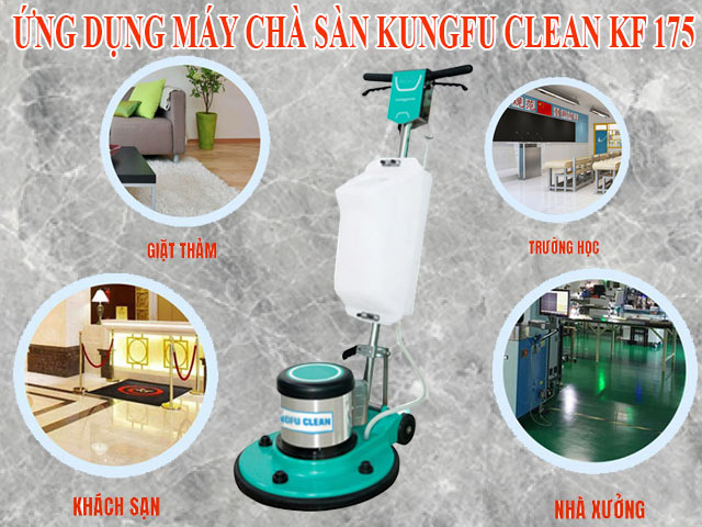 Ứng dụng của máy vệ sinh sàn Kungfu Clean KF 175