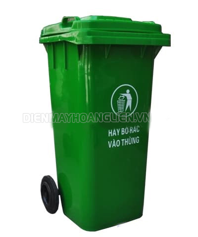 Thùng rác nhựa HDPE 120 lít có đạp chân
