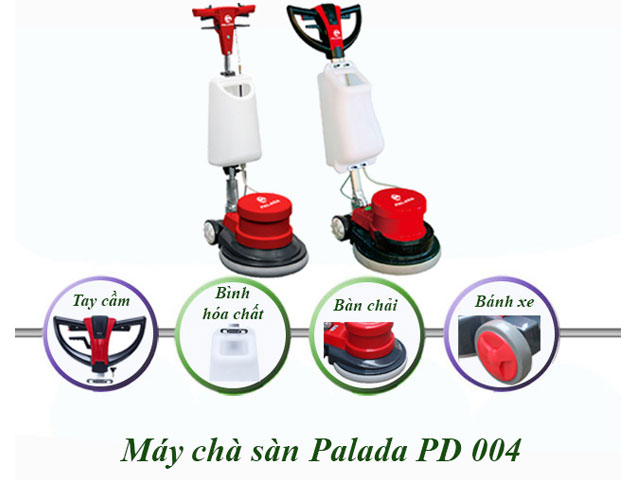 Các bộ phận chính của máy chà sàn tạ Palada PD 004