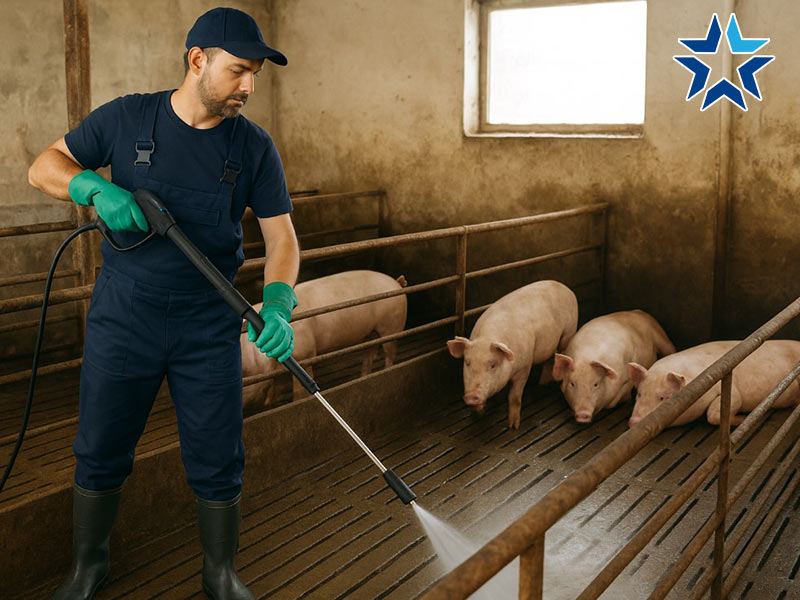 chọn máy rửa chuồng trại có lưu lượng nước phù hợp