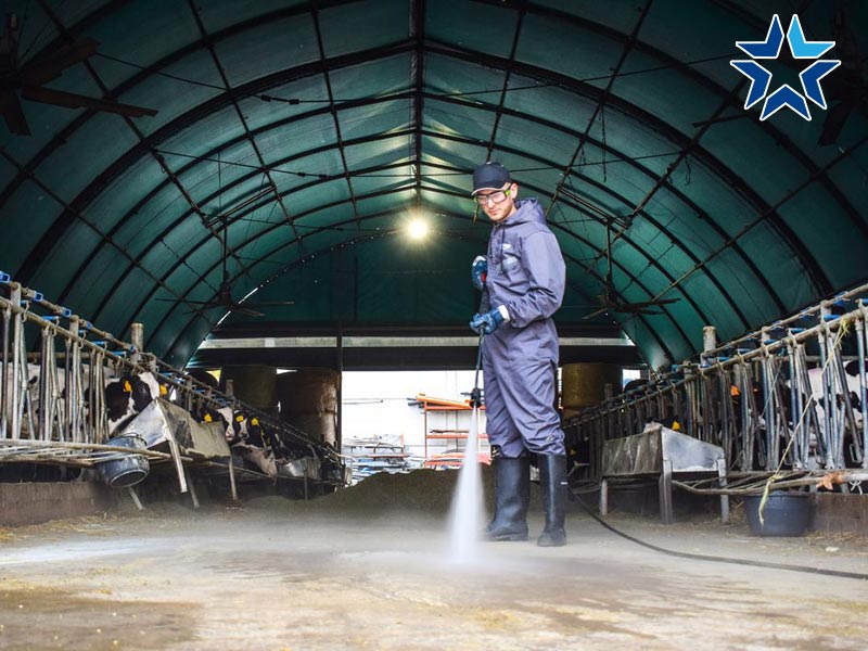 chọn công suất máy phun rửa chuồng trại phu hợp