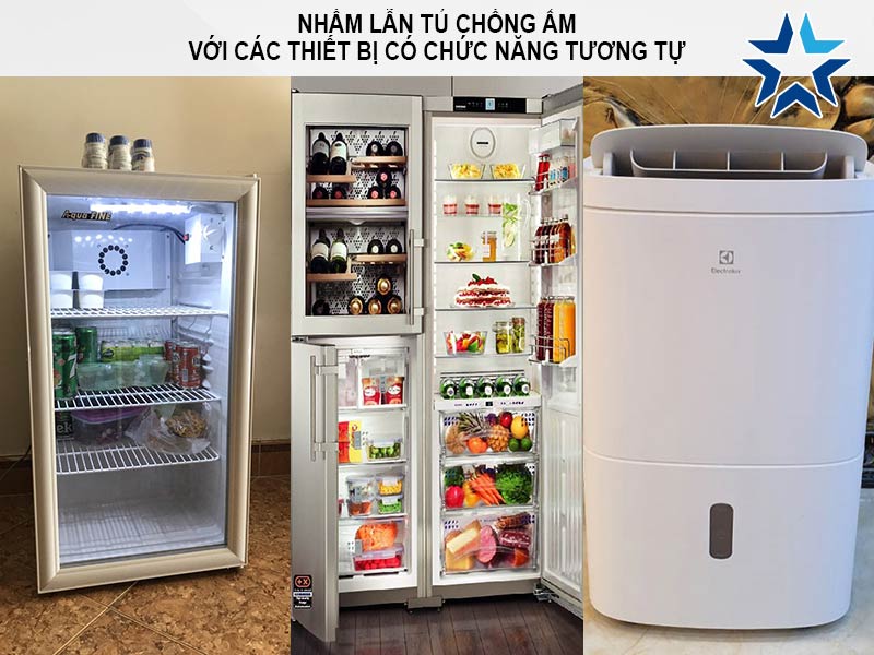 nhầm lẫn tủ chống ẩm với thiết bị khác