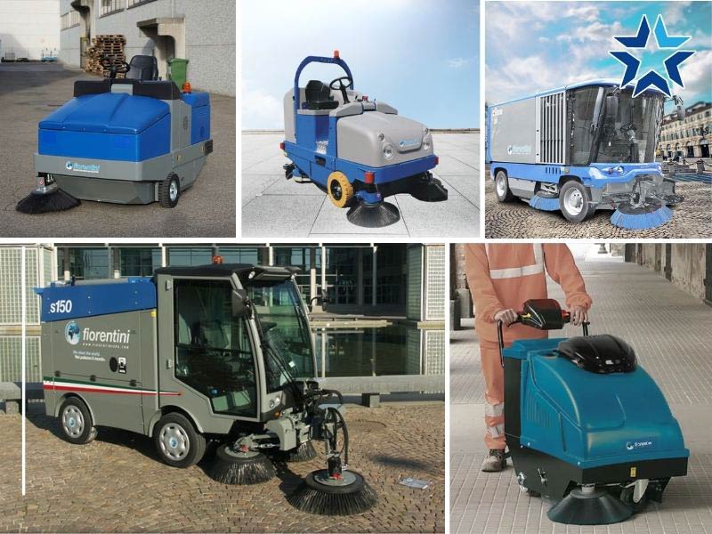 xe quét đường Fiorentini đa dạng mẫu mã