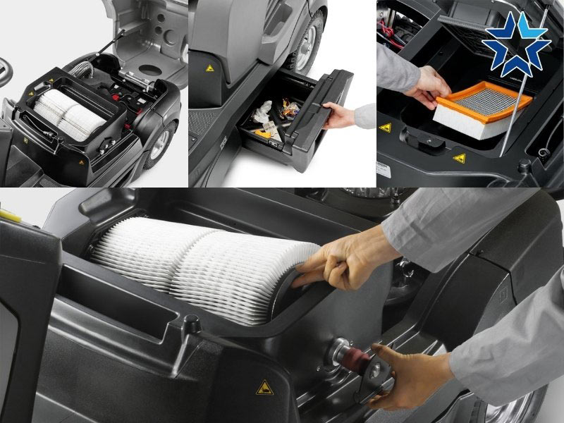 cách dùng xe quét rác Karcher