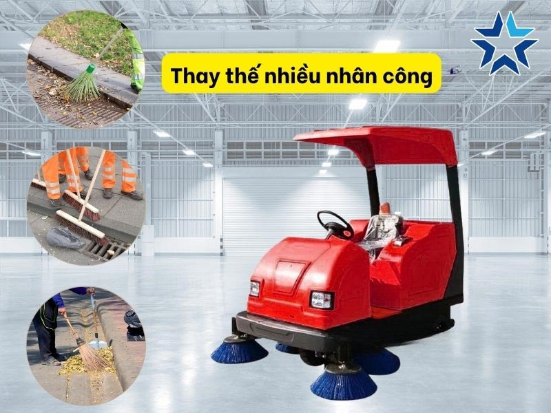 xe quét rác Palada giúp tiết kiệm nhân công
