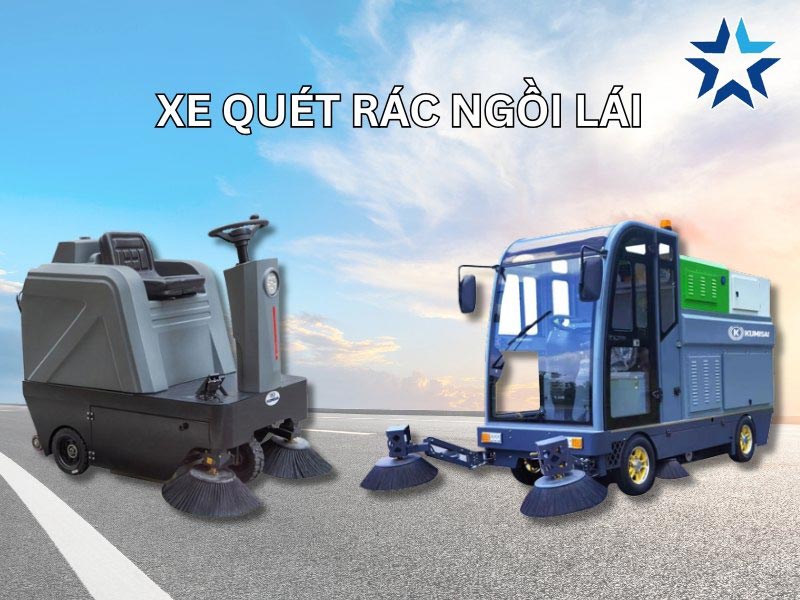 xe quét dọn rác ngồi lái