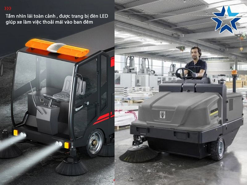 xe quét rác vận hành bền bỉ