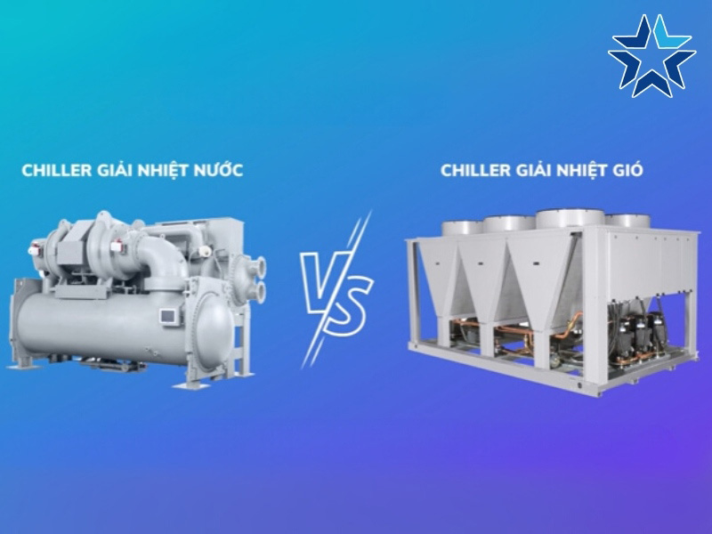 So sánh chiller giải nhiệt nước và chiller giải nhiệt gió