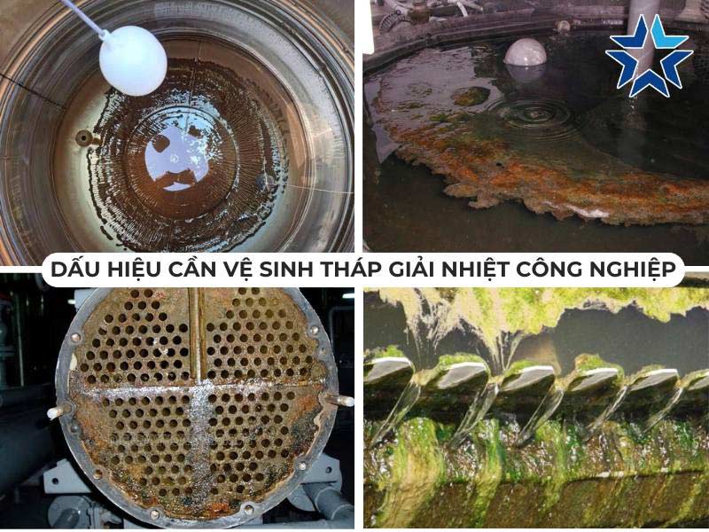 Dấu hiệu cần vệ sinh tháp giải nhiệt