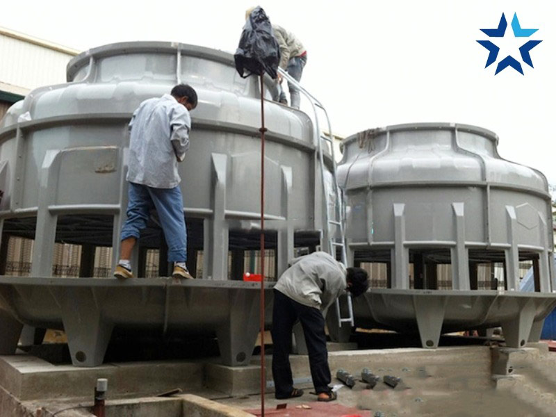 lắp đặt tháp giải nhiệt