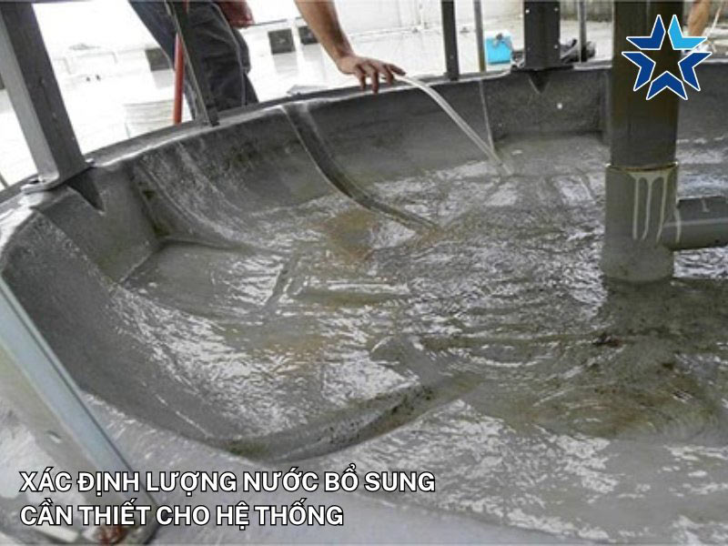 Xác định lượng nước bổ sung cho tháp