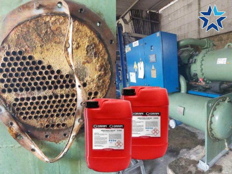 dùng hoá chất tẩy cau cặn