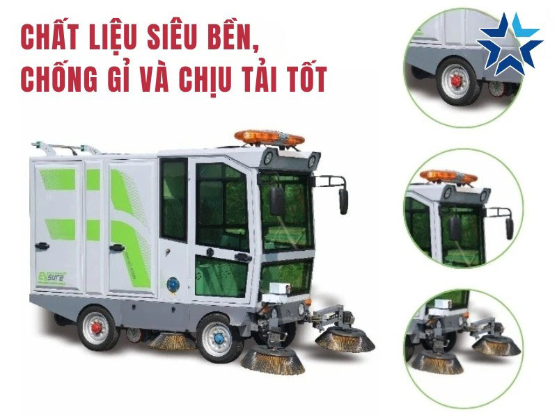 xe quét rác ngồi lái Kumisai KMS S18 siêu bền bỉ