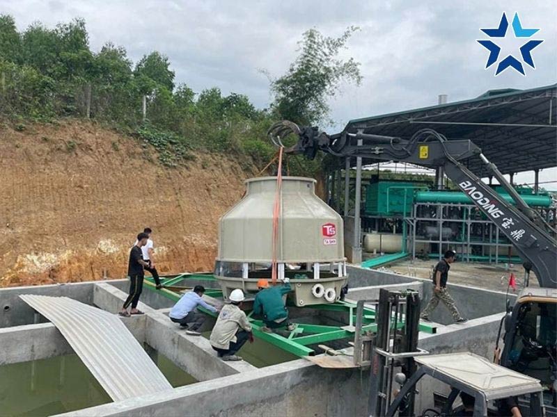 lắp đặt tháp giải nhiệt