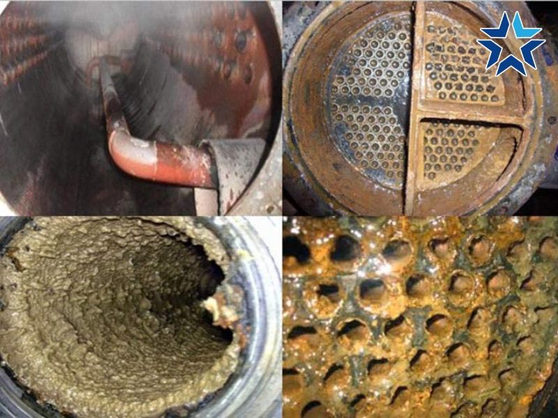 tháp giải nhiệt bị cáu cặn