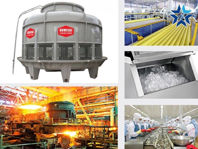  Ứng dụng thực tế của tháp giải nhiệt tròn 