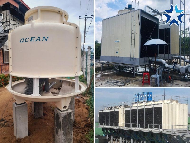 đa dạng các mẫu tháp tản nhiệt Ocean