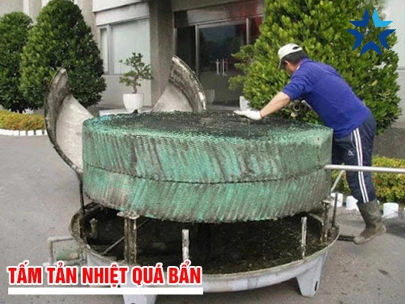 tấm tản nhiệt quá bẩn