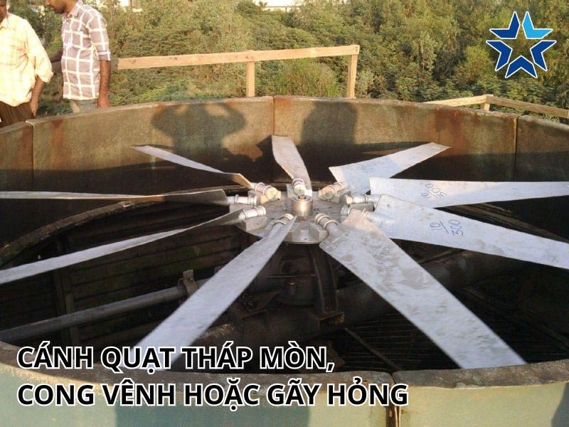 cánh quạt tháp bị ăn mòn